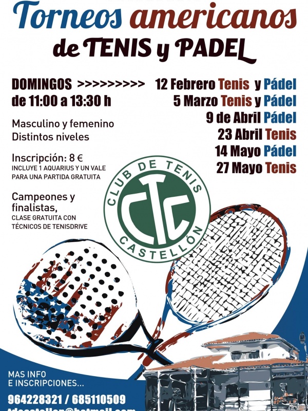 TORNEOS AMERICANOS TENIS Y PÁDEL
