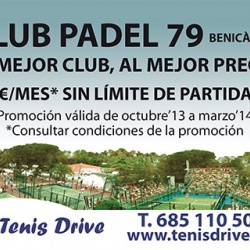 Promoción en pádel en el Padel Club 79 de Benicàssim